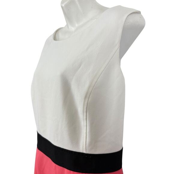 Black Label by Evan Picone Womens Colorblock Sheath Career Business Dress sz 16 - Picture 10 of 16